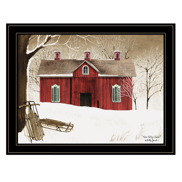 English Elm Trendy Decor 4u Billy Jacobs Winter Pastoral Framed Print Farmhouse Wall Art B06785229