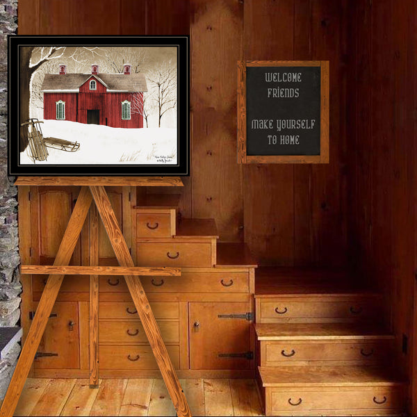 English Elm Trendy Decor 4u Billy Jacobs Winter Pastoral Framed Print Farmhouse Wall Art B06785229