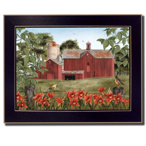 English Elm "summer Days" Billy Jacobs Pastoral Framed Canvas Print Ready to Hang Wall Art B06785235