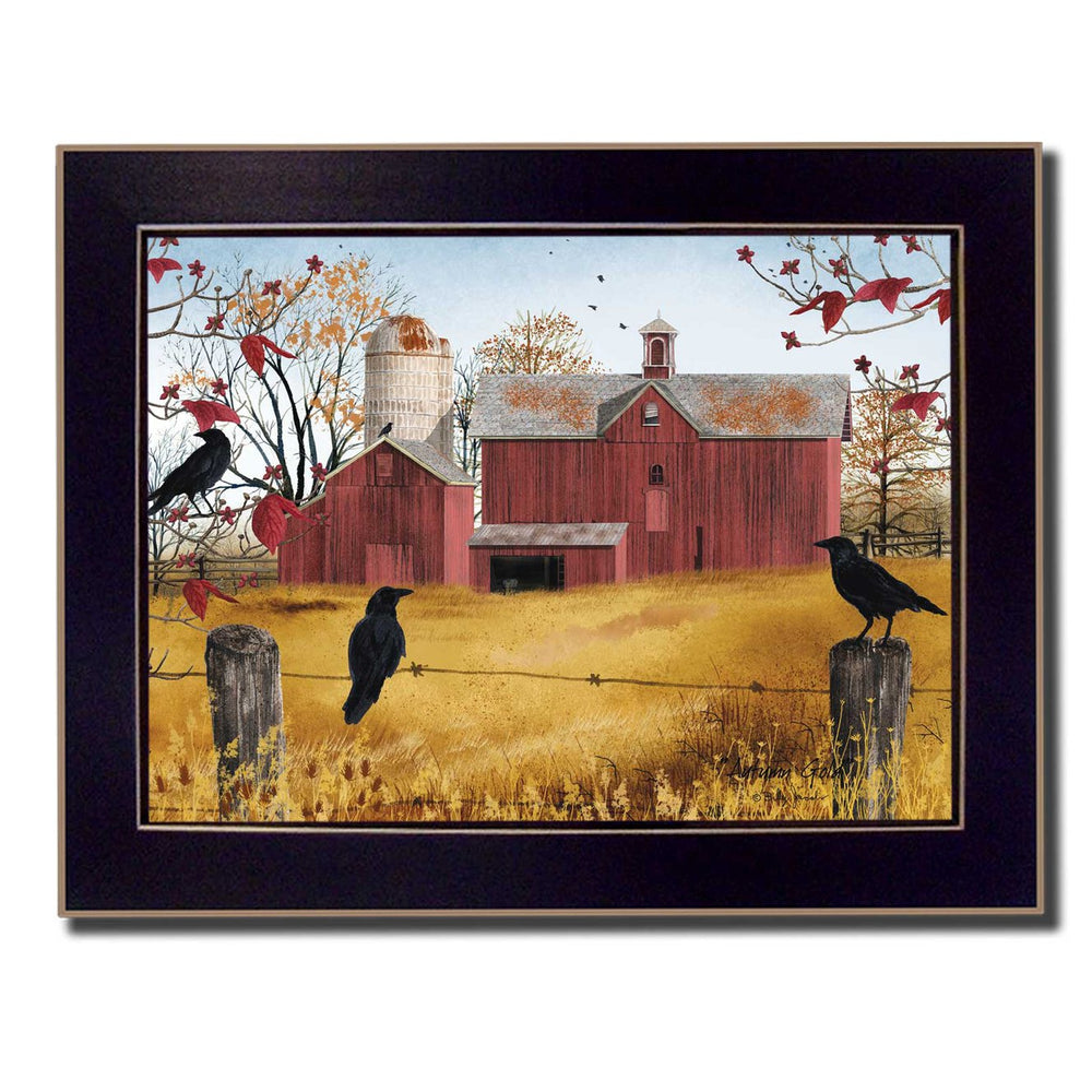 English Elm "autumn Gold" Billy Jacobs Framed Print Rustic Harvest Art for Farmhouse Walls B06785246
