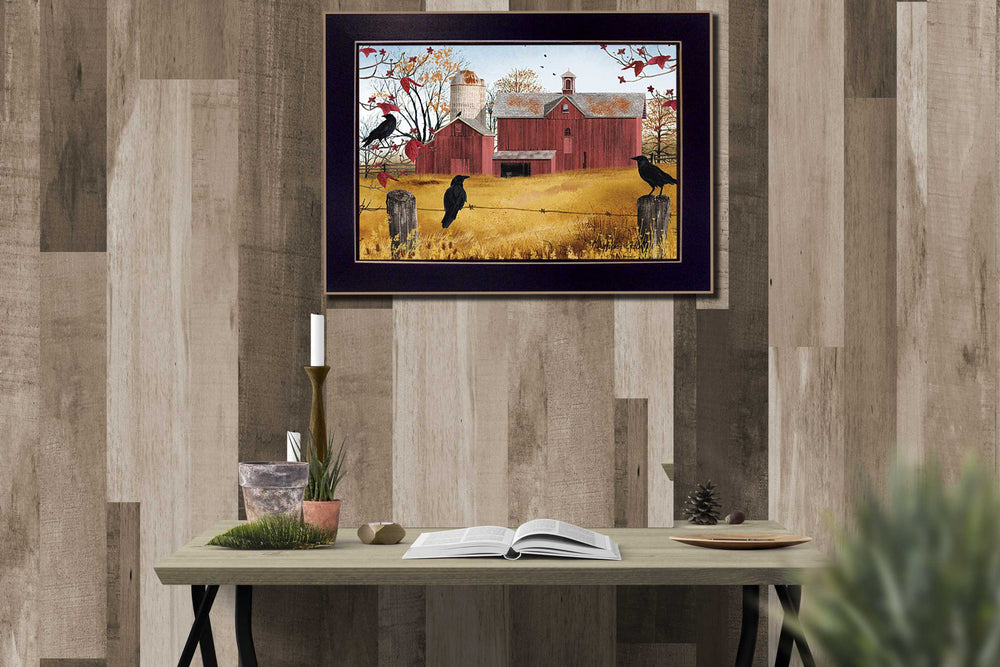 English Elm "autumn Gold" Billy Jacobs Framed Print Rustic Harvest Art for Farmhouse Walls B06785246