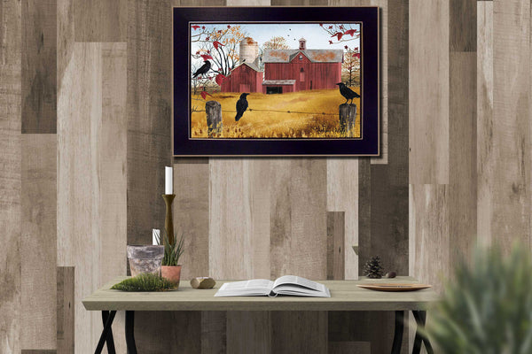 English Elm "autumn Gold" Billy Jacobs Framed Print Rustic Harvest Art for Farmhouse Walls B06785246