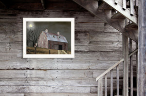 English Elm "midnight Moon" Billy Jacobs Framed Folk Art Print White Gallery Wall Decor B06785276