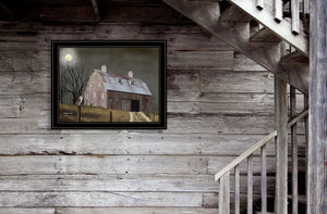 English Elm Trendy Decor 4u Midnight Moon Framed Print Minimalist Wood Art for Farmhouse Walls B06785277