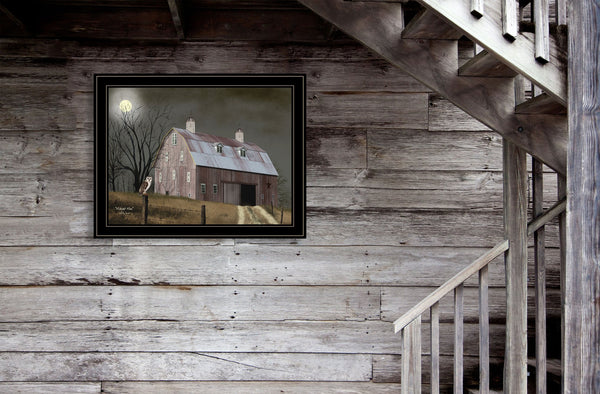English Elm Trendy Decor 4u Midnight Moon Framed Print Minimalist Wood Art for Farmhouse Walls B06785277