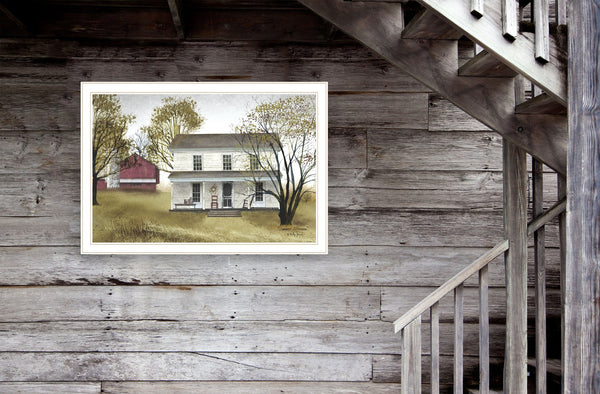 English Elm "summer Afternoon" Billy Jacobs Pastoral Framed Print White Gallery Wall Art B06785327