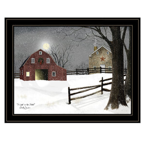 English Elm "light in the Stable" Billy Jacobs Framed Canvas Art Nostalgic Pastoral Wall Print B06787430