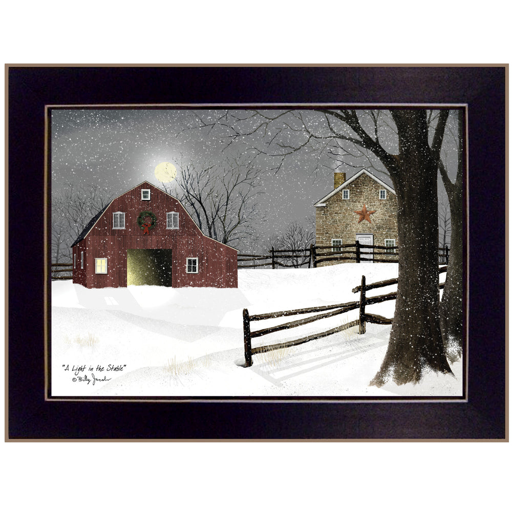 English Elm Trendy Decor 4u Billy Jacobs Pastoral Stable Framed Print Rustic Farmhouse Wall Art B06785332