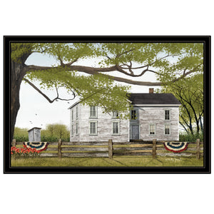 English Elm "sweet Summertime House" Billy Jacobs Pastoral Framed Print Black Wood Wall Art B06785360