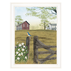 English Elm "morning's Glory" Billy Jacobs Framed Americana Print White Gallery Wall Art B06785377