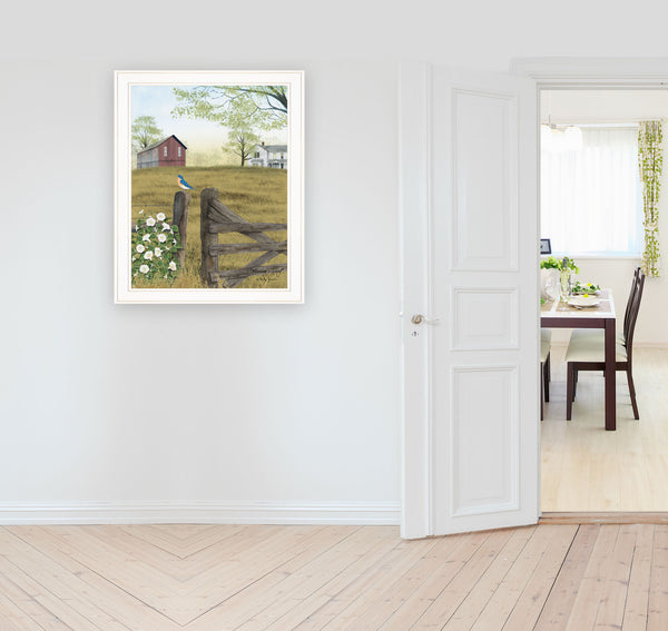 English Elm "morning's Glory" Billy Jacobs Framed Americana Print White Gallery Wall Art B06785377