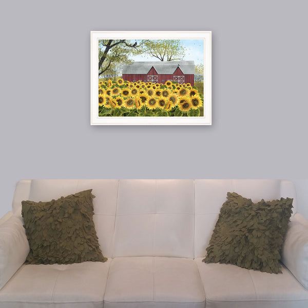English Elm "sunshine" Billy Jacobs Framed Rural Landscape Print for Farmhouse Gallery Walls B06785382