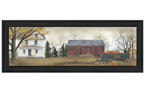 English Elm Trendy Decor 4u Billy Jacobs Harvest Pumpkin Farmhouse Framed Art Ready to Hang B06785400