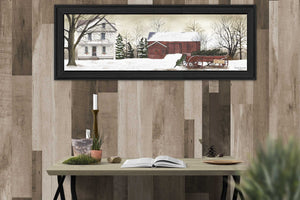 English Elm Trendy Decor 4u Billy Jacobs Folk Art Christmas Trees Framed Farmhouse Wall Print B06785402