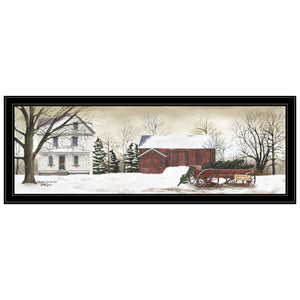 English Elm Trendy Decor 4u Billy Jacobs Folk Art Holiday Framed Print for Farmhouse Walls B06787463