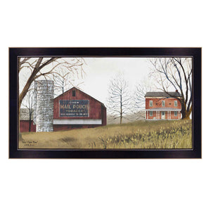 English Elm "mail Pouch Barn" Billy Jacobs Rustic Americana Framed Print for Farmhouse Walls B06785412
