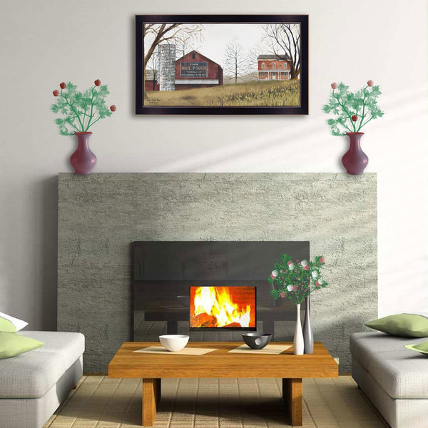 English Elm "mail Pouch Barn" Billy Jacobs Rustic Americana Framed Print for Farmhouse Walls B06785412