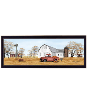 English Elm "autumn on the Farm" Billy Jacobs Framed Wall Art Rustic Canvas Print for Farmhouse Decor B06788846