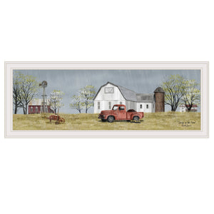 English Elm "spring on the Farm" Billy Jacobs Pastoral Wall Art White Framed Ready to Hang B06785429