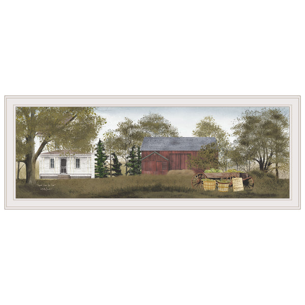 English Elm "sweet Corn for Sale" Billy Jacobs Folk Art Framed Print White Farmhouse Wall Decor B06787491