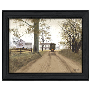 English Elm "headin' Home" Billy Jacobs Framed Canvas Print Rustic Pastoral Art for Farmhouse Walls B06785449