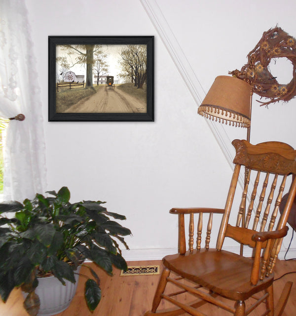 English Elm "headin' Home" Billy Jacobs Framed Canvas Print Rustic Pastoral Art for Farmhouse Walls B06785449