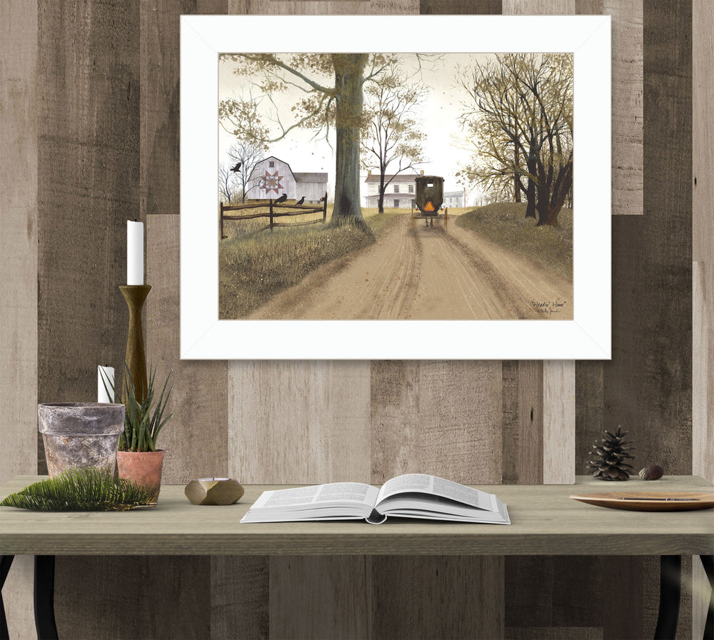 English Elm "headin Home Billy Jacobs Framed Wall Art Rustic Americana Print Ready to Hang B06785453
