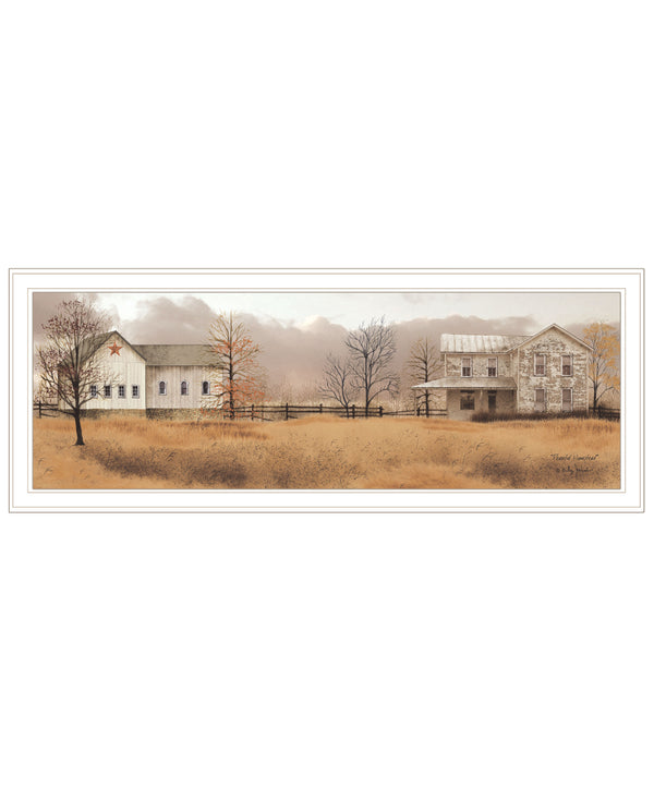 English Elm "peaceful Homestead" Billy Jacobs Nostalgic Rural Print White Framed Wall Art B06788863