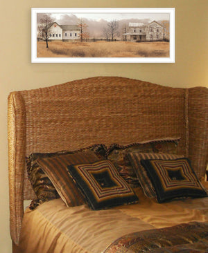 English Elm "peaceful Homestead" Billy Jacobs Nostalgic Rural Print White Framed Wall Art B06788863