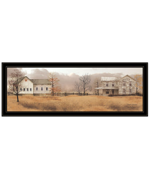 English Elm "peaceful Homestead" Billy Jacobs Framed Canvas Print Farmhouse Wall Art Black Wood B06788864