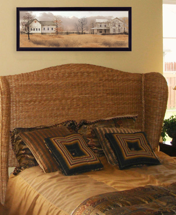 English Elm "peaceful Homestead" Billy Jacobs Framed Canvas Art Rustic Farmhouse Wall Decor B06788865