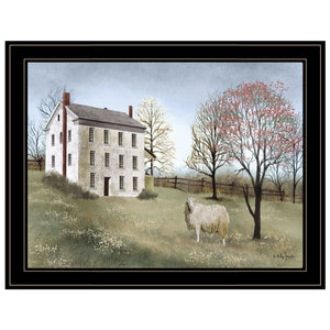 English Elm "spring at White House Farm" Billy Jacobs Framed Canvas Wall Art Farmhouse Decor B06785480