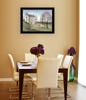 English Elm "spring at White House Farm" Billy Jacobs Framed Canvas Wall Art Farmhouse Decor B06785480