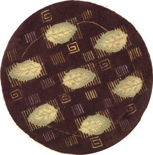 Safavieh Berkeley Rug - Hand-hooked Wool Area Rug With Elegant Leaf Motifs For Stylish Home Décor Upgrade Purple Wool Pile Bk46c-8