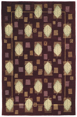 Safavieh Berkeley Rug - Hand-hooked Wool Area Rug With Elegant Leaf Motifs For Stylish Home Décor Upgrade Purple Wool Pile Bk46c-8