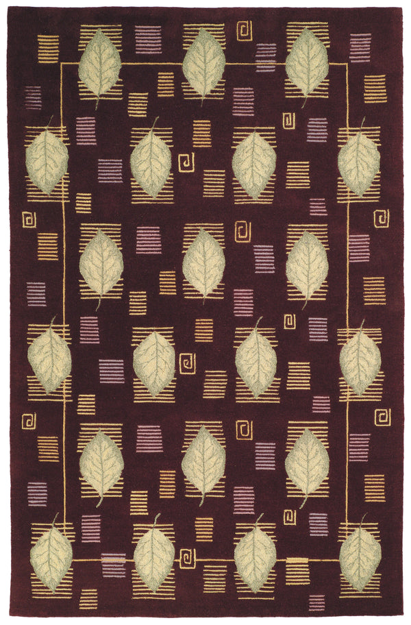 Safavieh Berkeley Rug - Hand-hooked Wool Area Rug With Elegant Leaf Motifs For Stylish Home Décor Upgrade Purple Wool Pile Bk46c-8