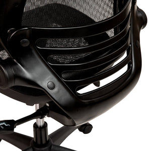 English Elm Warfield Mid-Back Ergonomic Office Chair with Flip-Up Arms and Breathable Mesh for Ultimate Comfort Black Mesh/Black Frame BL-8801X-BK-GG