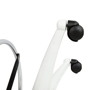 English Elm Waylon Ergonomic Mid-Back Drafting Chair with Lumbar Support, Flip-Up Arms for Elevated Work Comfort Gray Mesh/White Frame BL-LB-8801X-D-GR-WH-GG