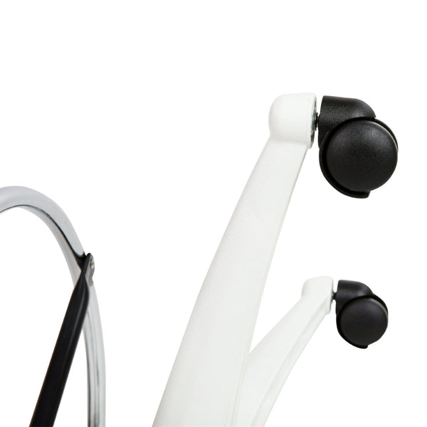 English Elm Waylon Ergonomic Mid-Back Drafting Chair with Lumbar Support, Flip-Up Arms for Elevated Work Comfort Gray Mesh/White Frame BL-LB-8801X-D-GR-WH-GG