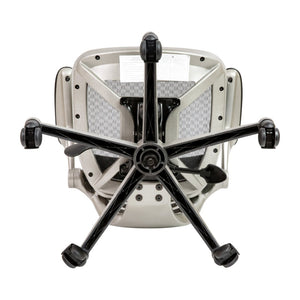 English Elm Waylon Ergonomic Mid-Back Drafting Chair with Lumbar Support, Flip-Up Arms for Elevated Work Comfort Gray Mesh/White Frame BL-LB-8801X-D-GR-WH-GG