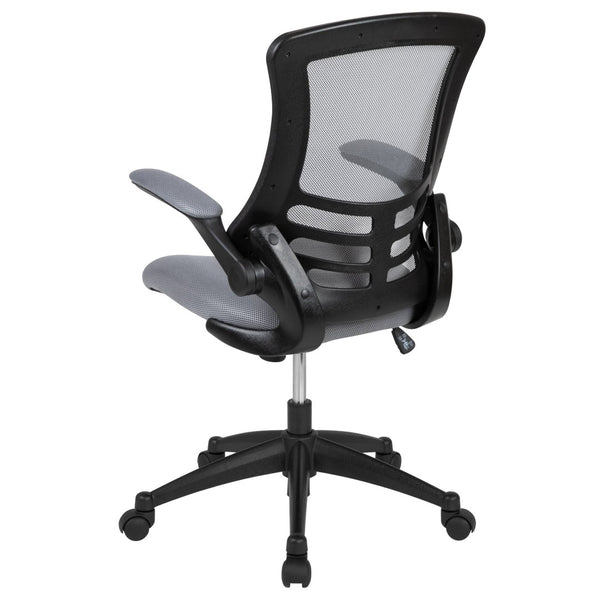 English Elm Kelista Ergonomic Swivel Office Chair with Mesh Back, Adjustable Height & Flip-Up Arms for Comfort Dark Gray Mesh/Black Frame BL-X-5M-DKGY-GG