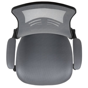 English Elm Kelista Ergonomic Swivel Office Chair with Mesh Back, Adjustable Height & Flip-Up Arms for Comfort Dark Gray Mesh/Black Frame BL-X-5M-DKGY-GG