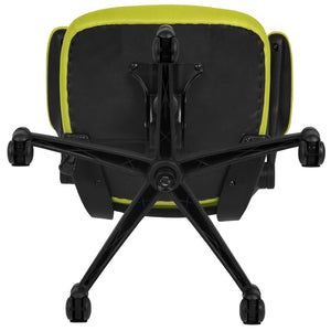 English Elm Kelista Ergonomic Swivel Office Chair with Mesh Back, Adjustable Height & Flip-Up Arms for Comfort Green Mesh/Black Frame BL-X-5M-GRN-GG