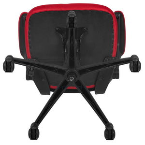 English Elm Kelista Ergonomic Swivel Office Chair with Mesh Back, Adjustable Height & Flip-Up Arms for Comfort Red Mesh/Black Frame BL-X-5M-RED-GG
