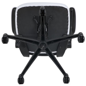 English Elm Kelista Ergonomic Swivel Office Chair with Mesh Back, Adjustable Height & Flip-Up Arms for Comfort White Mesh/Black Frame BL-X-5M-WH-GG
