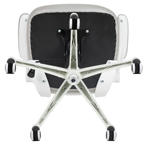 English Elm Kelista Ergonomic Swivel Office Chair with Mesh Back, Adjustable Height & Flip-Up Arms for Comfort Light Gray Mesh/White Frame BL-X-5M-WH-GY-GG