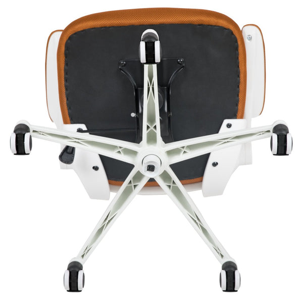 English Elm Kelista Ergonomic Swivel Office Chair with Mesh Back, Adjustable Height & Flip-Up Arms for Comfort Tan Mesh/White Frame BL-X-5M-WH-TAN-GG