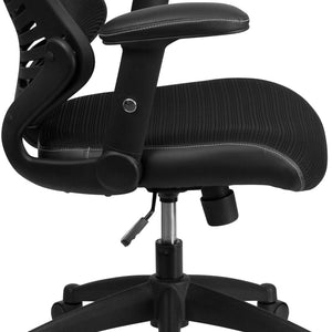 English Elm Kale High-Back Ergonomic Executive Office Chair with Adjustable Arms for Ultimate Comfort & Support Black Mesh BL-ZP-806-BK-GG