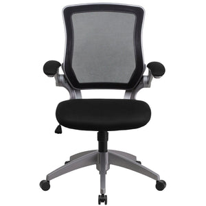 English Elm Kale Ergonomic Mesh Task Chair with Flip-Up Arms, Lumbar Support & Smooth Rolling Casters for Comfort Black BL-ZP-8805-BK-GG