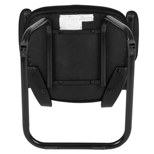 English Elm Kale Modern Black Mesh Sled Base Reception Chair with Flip-Up Arms for Comfortable Guest Seating BL-ZP-8805C-GG